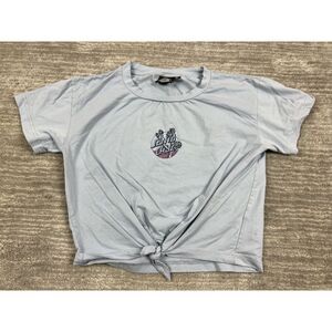 Santa Cruz Skateboards Crop Top Womens‎ Medium Blue Tied